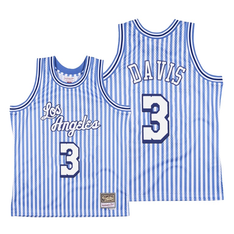 Men's Los Angeles Lakers Anthony Davis #3 NBA Stars and Stripes Hardwood Classics Blue Basketball Jersey XDM5083XZ